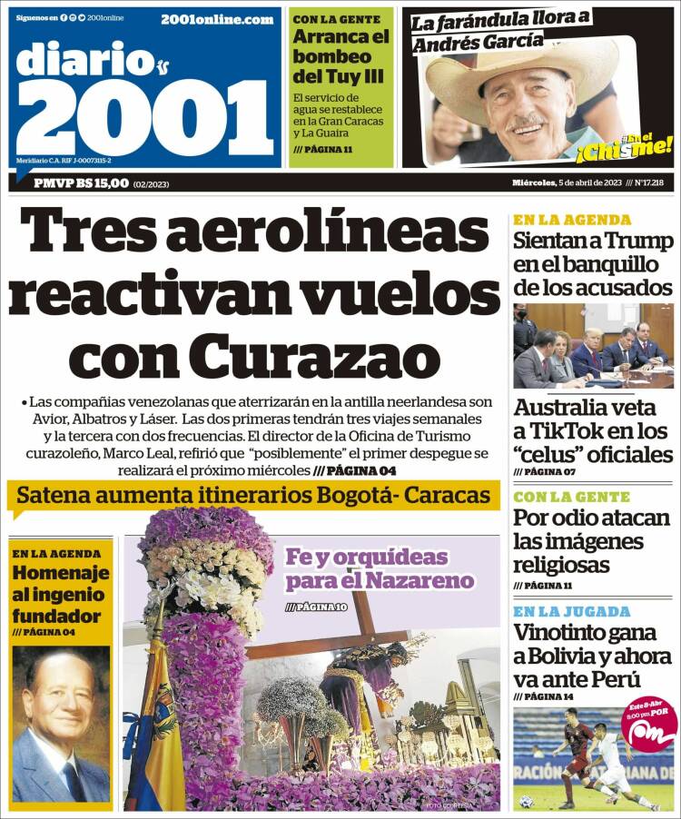 Portada de 2001 - Dosmiluno (Venezuela)
