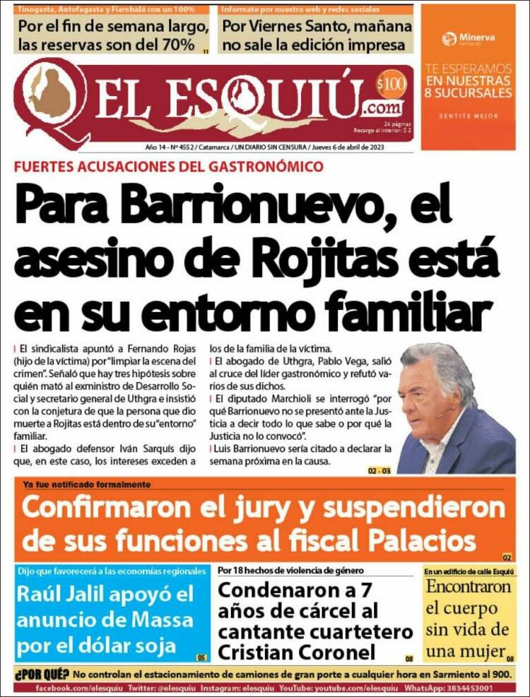 Portada de El Esquiu (Argentina)