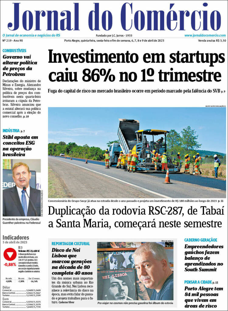 Portada de Jornal do Comércio (Brasil)