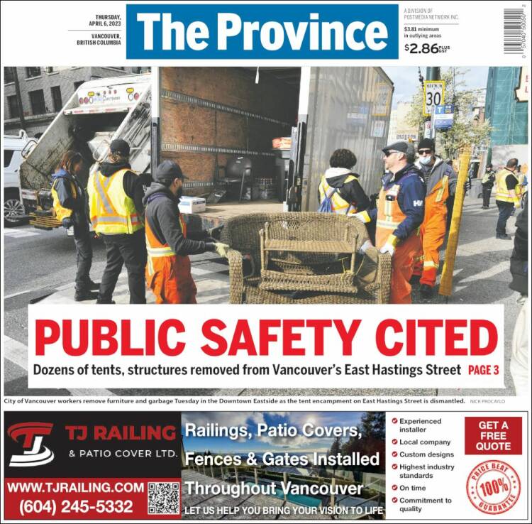 Portada de The Province (Canada)