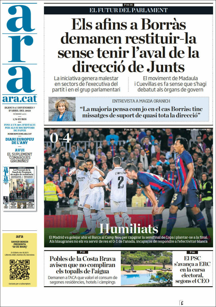 Portada de Ara (España)