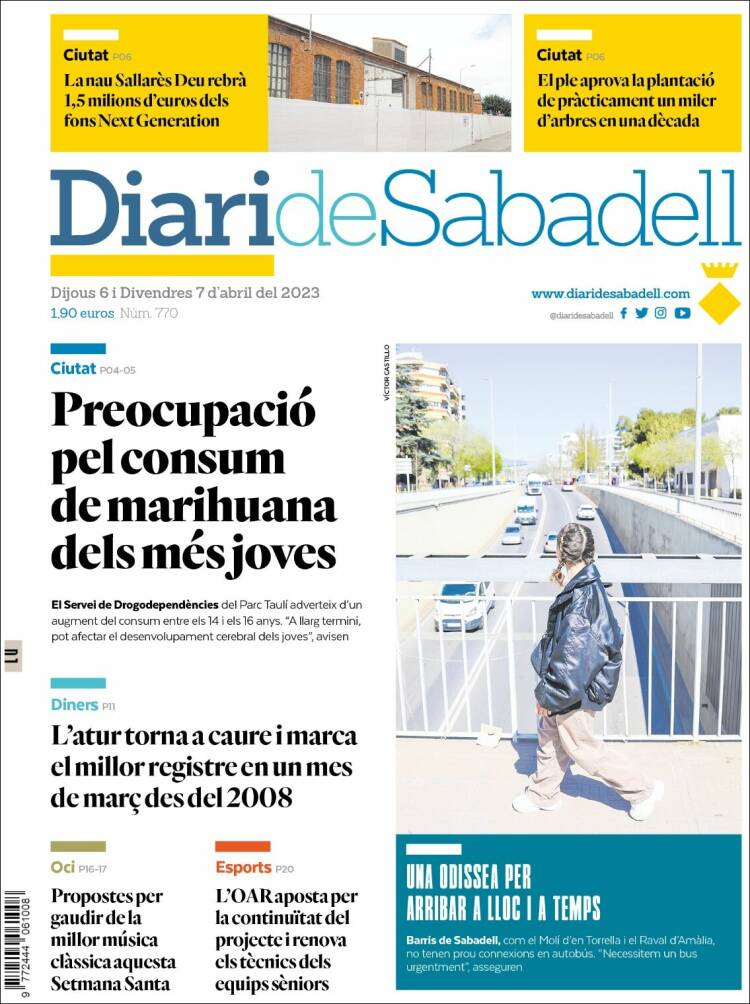 Portada de Diari de Sabadell (España)