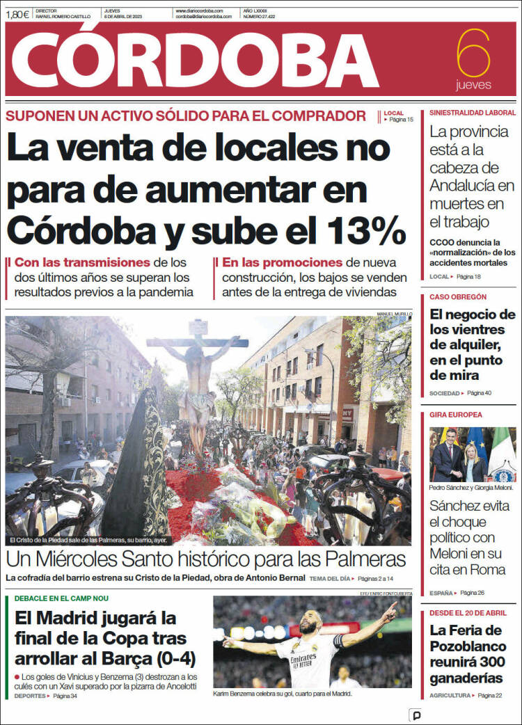 Portada de Diario de Córdoba (España)
