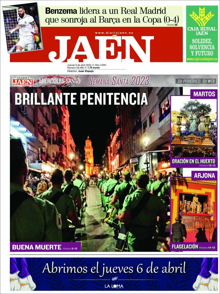 Portada de Diario Jaén (España)