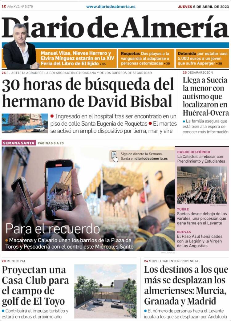 Portada de Diario de Almería (España)