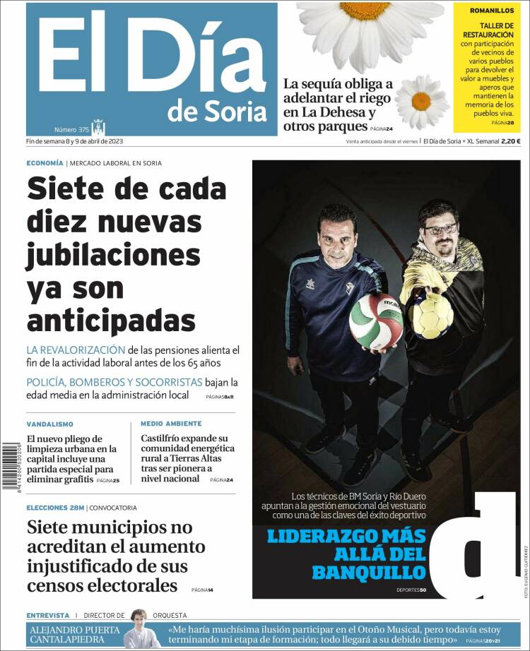 Portada de El Día de Soria (España)