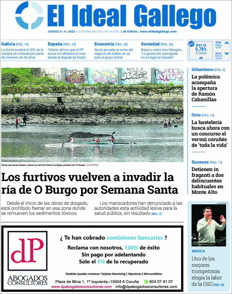 Portada de El Ideal Gallego (España)