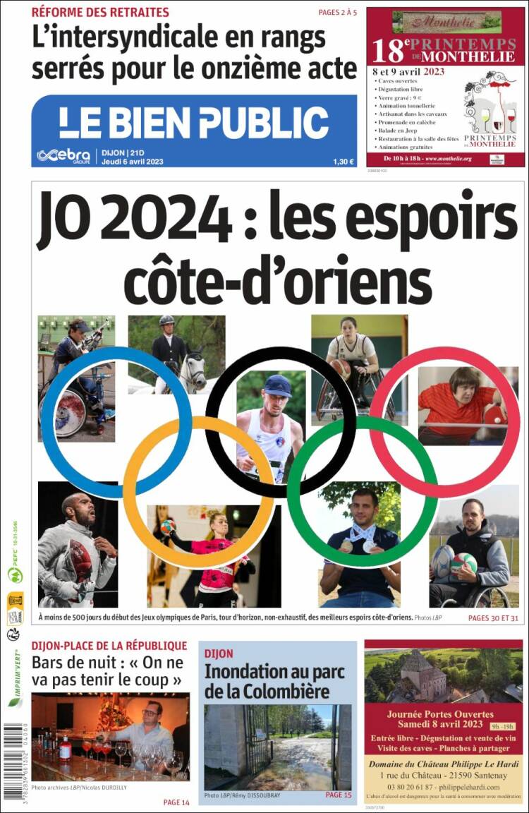 Portada de Le Bien Public (France)