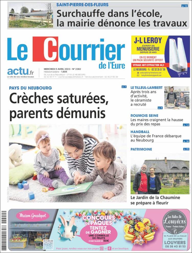 Portada de Le Courrier de l'Ouest (France)