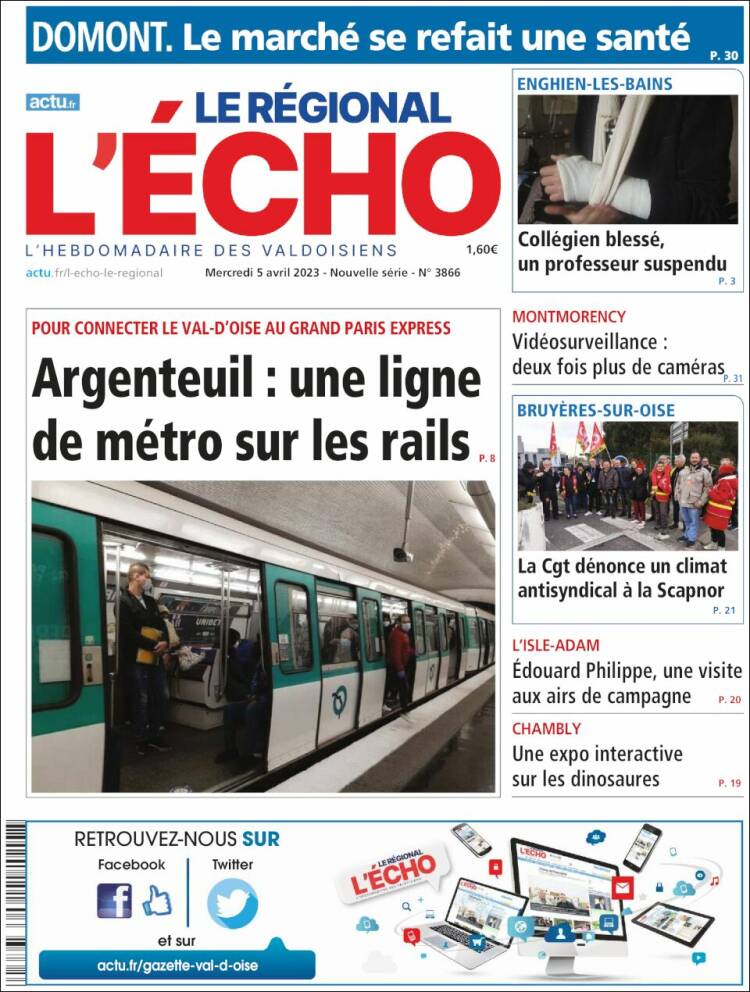 Portada de L'Echo de la Haute-Vienne (France)