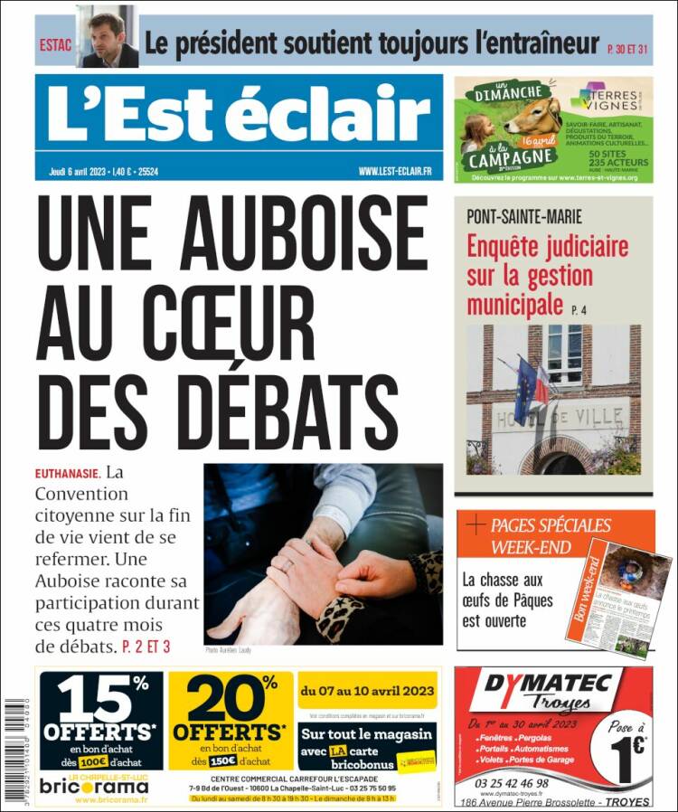 Portada de L'Est Eclair (France)