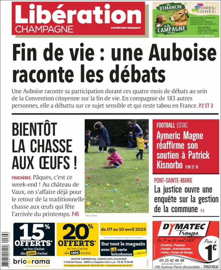 Portada de Libération Champagne (France)