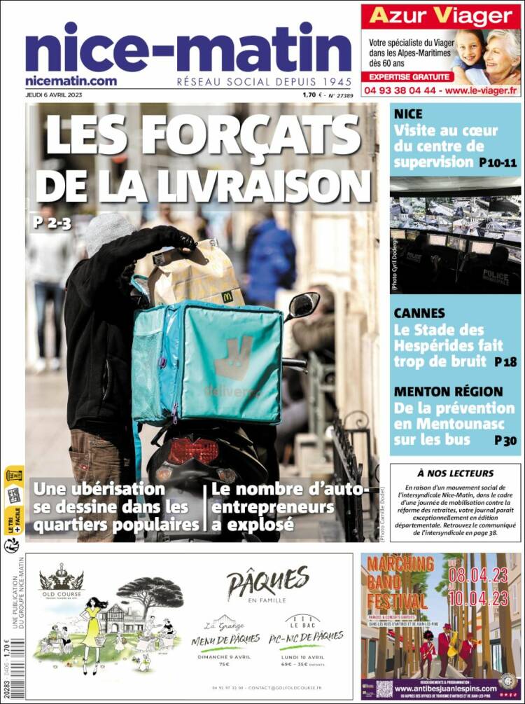 Portada de Nice-Matin (France)