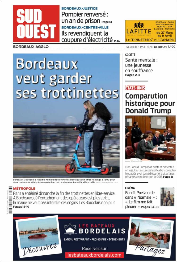 Portada de Sud Ouest (France)