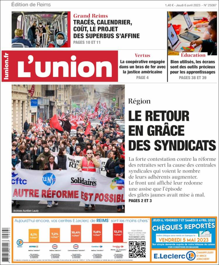 Portada de L'Union (France)