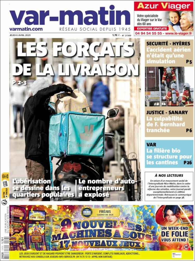 Portada de Var-Matin (France)