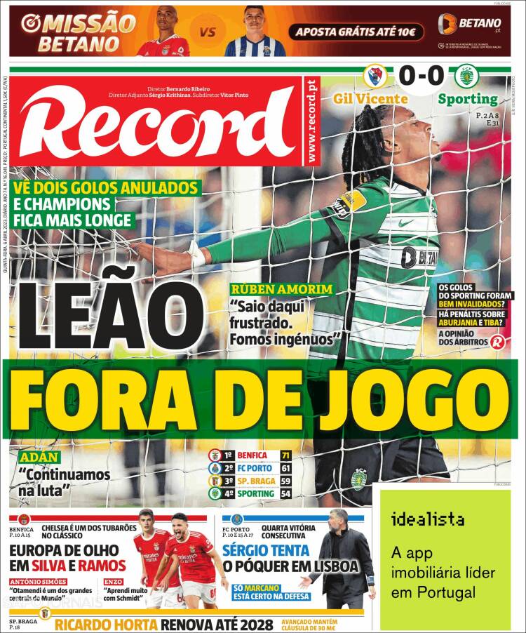 Portada de Record (Portugal)
