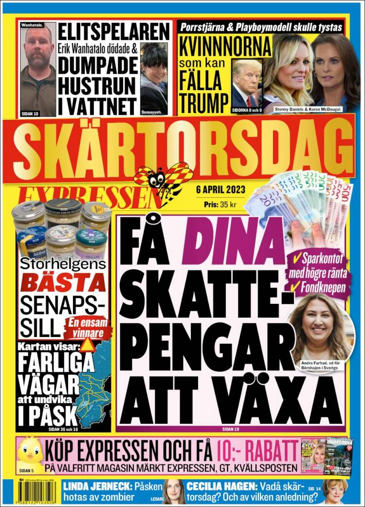 Portada de Expressen (Suecia)