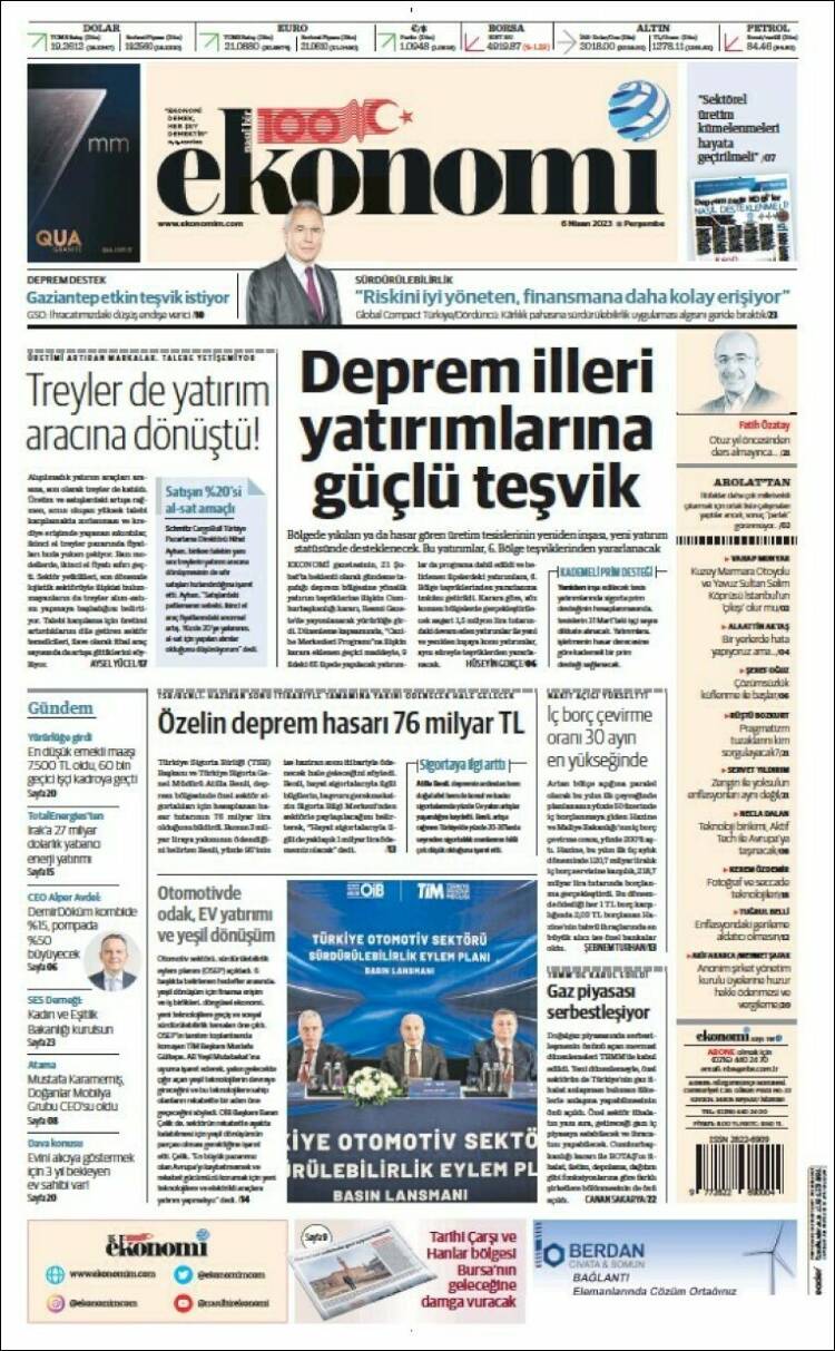 Portada de Dünya (Turqu&iacute;a)