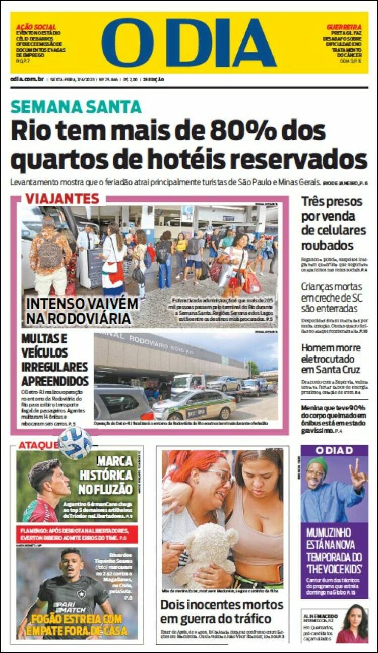 Portada de O Dia (Brasil)