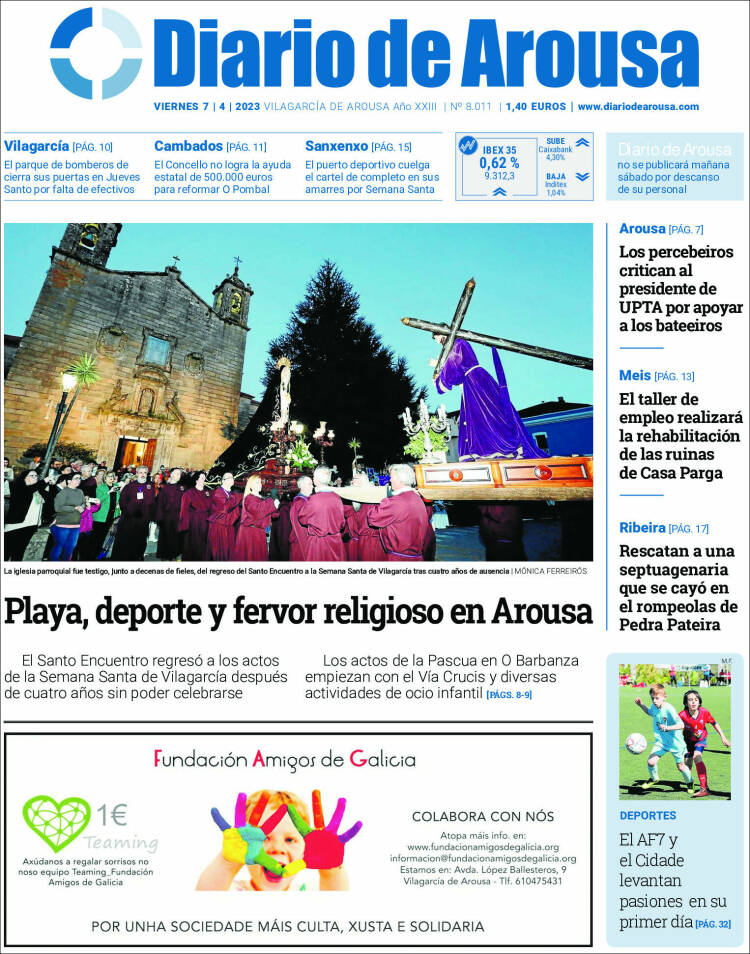 Portada de Diario de Arousa (España)