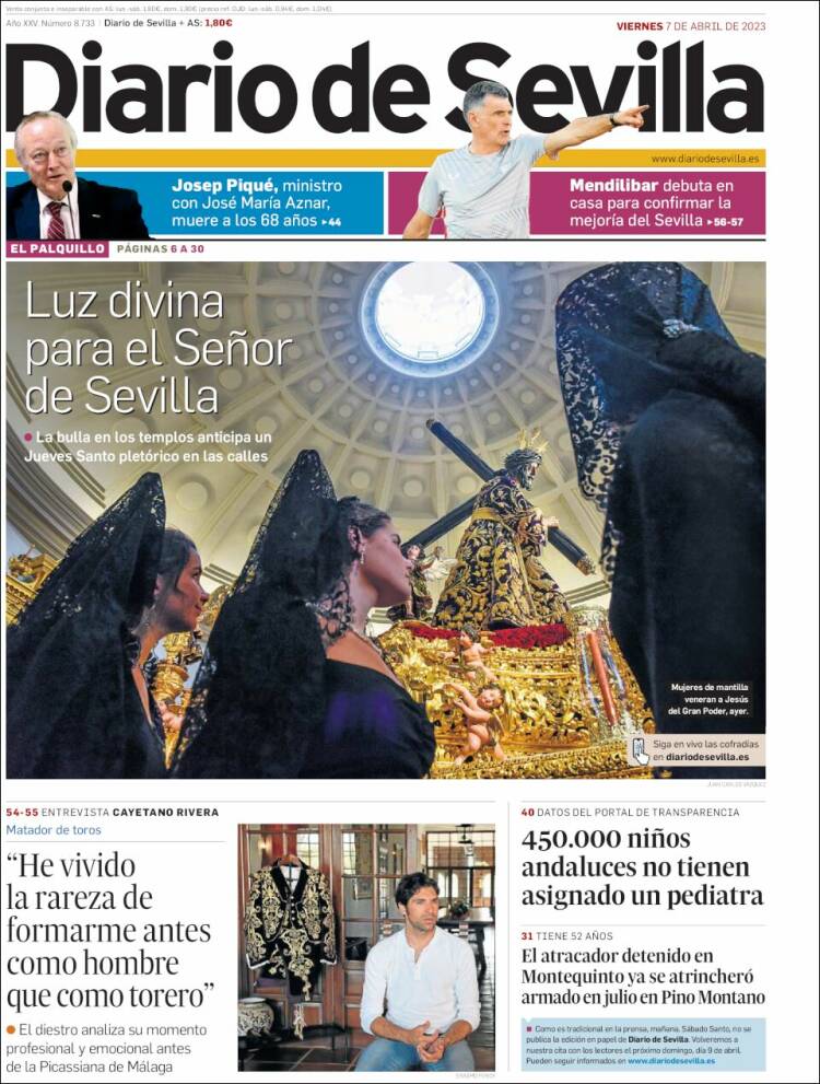 Portada de Diario de Sevilla (España)