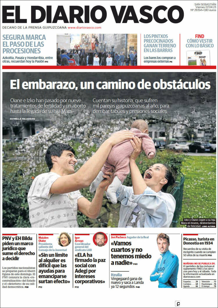 Portada de Diario Vasco (España)