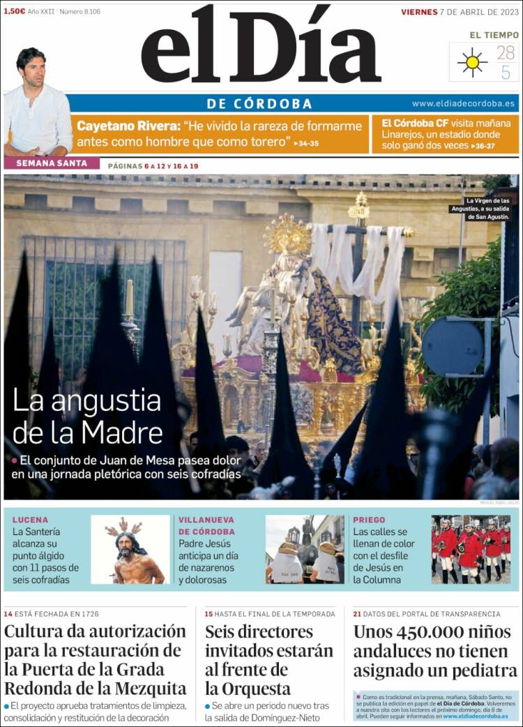 Portada de El Día de Córdoba (España)