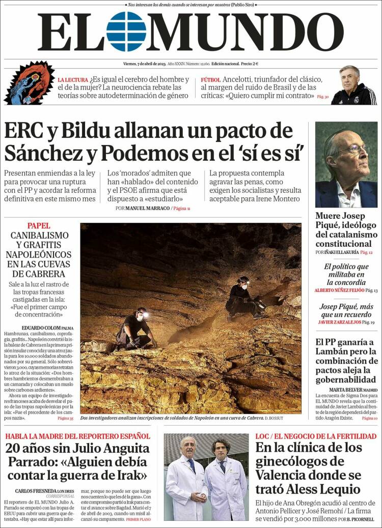 Portada de El Mundo (España)