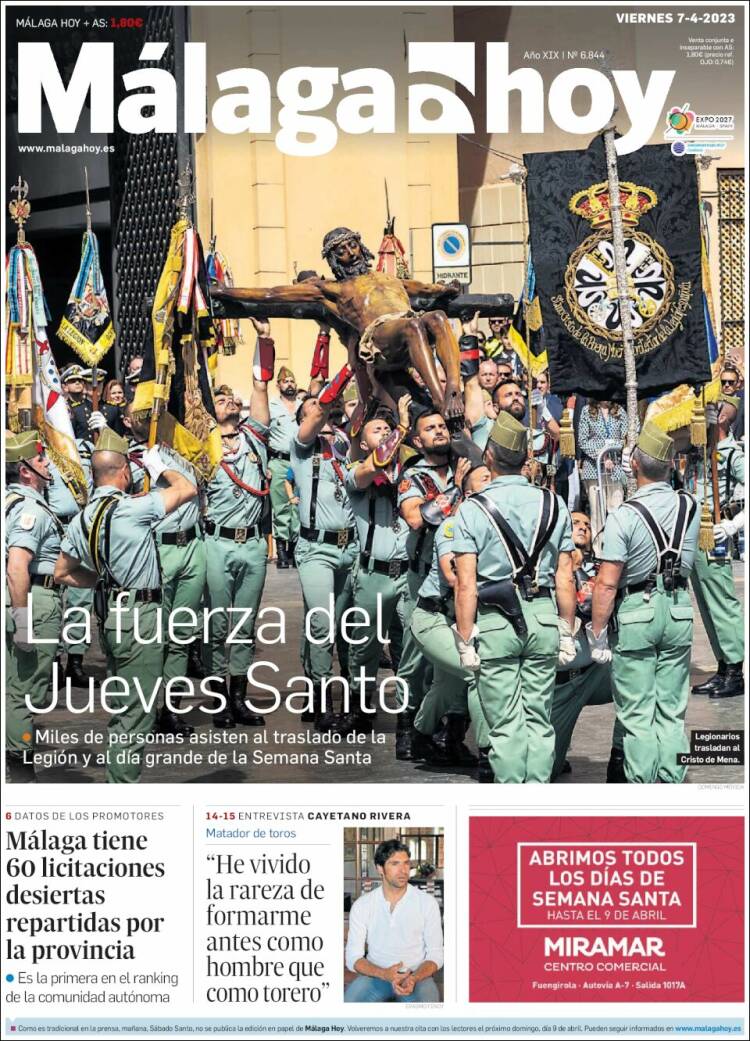 Portada de Málaga Hoy (España)