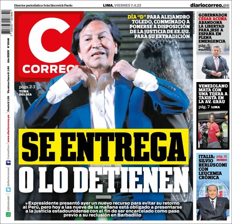 Portada de Diario Correo (Perú)