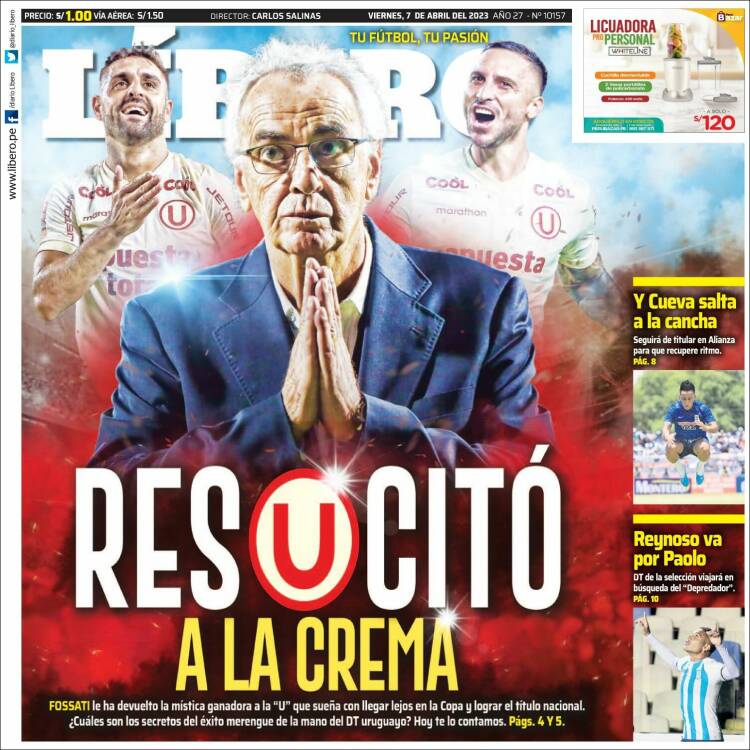 Portada de Líbero (Perú)