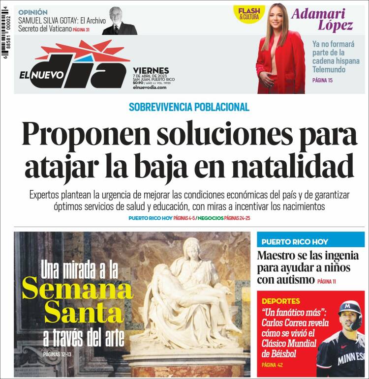Portada de El Nuevo Día (Puerto Rico)