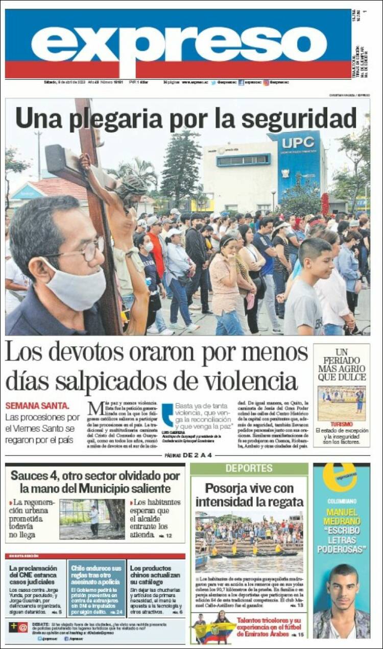 Portada de Expreso (Ecuador)