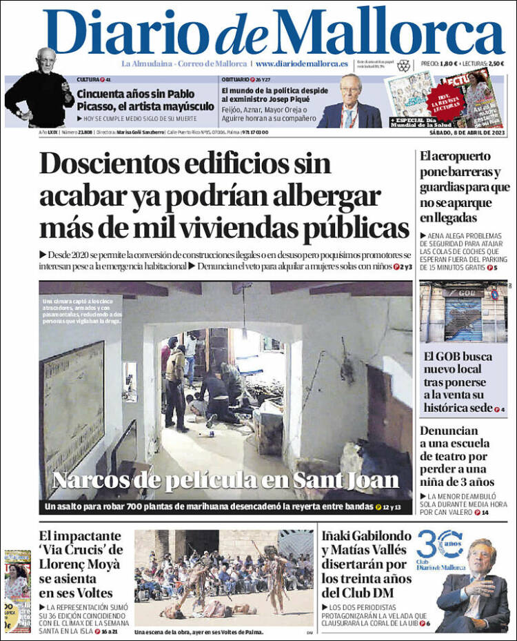 Portada de Diario de Mallorca (España)