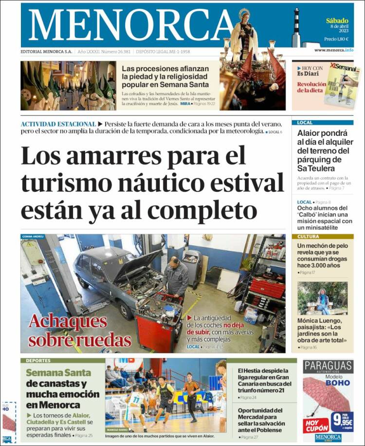 Portada de Menorca - Diario Insular (España)