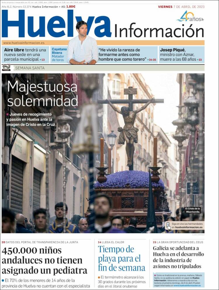 Portada de Huelva Información (España)