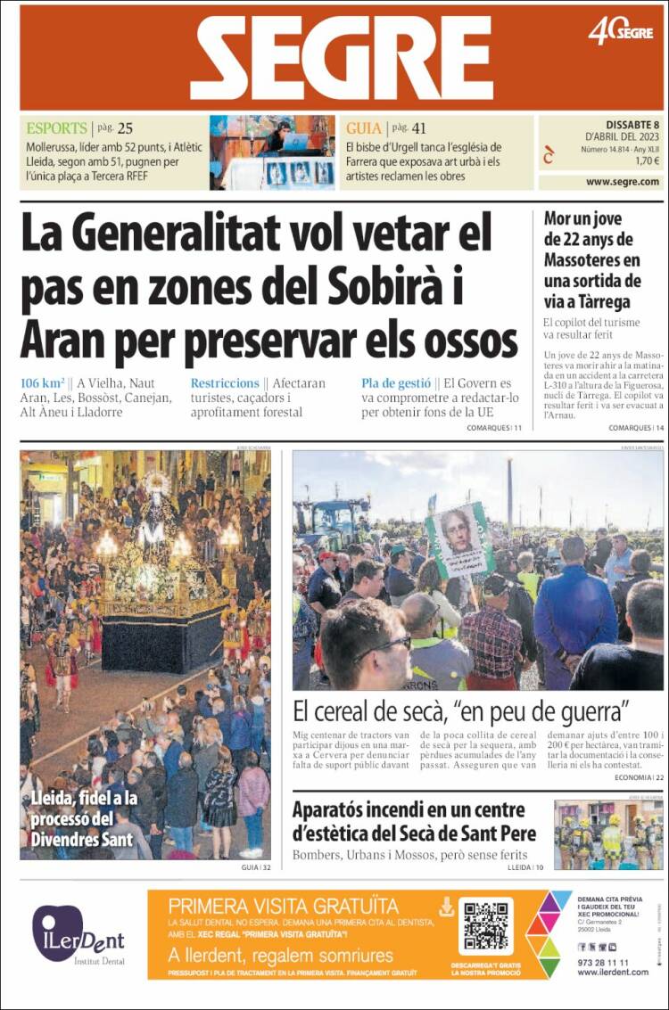 Portada de Segre (España)