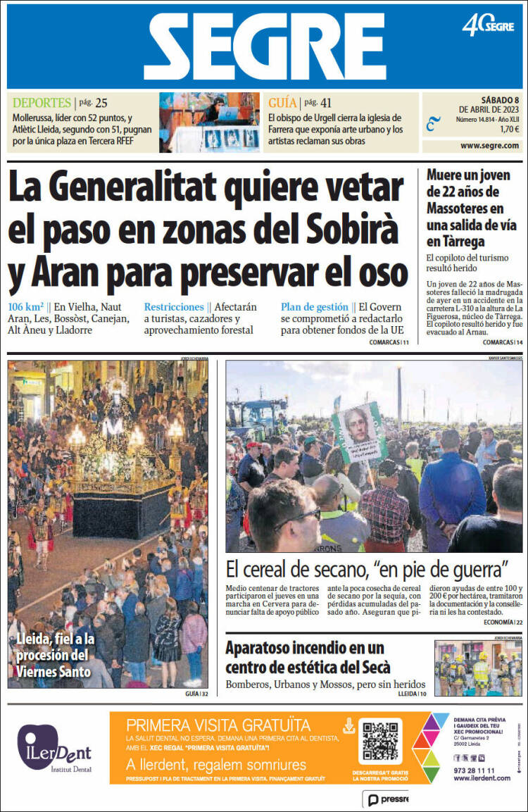 Portada de Segre  (España)