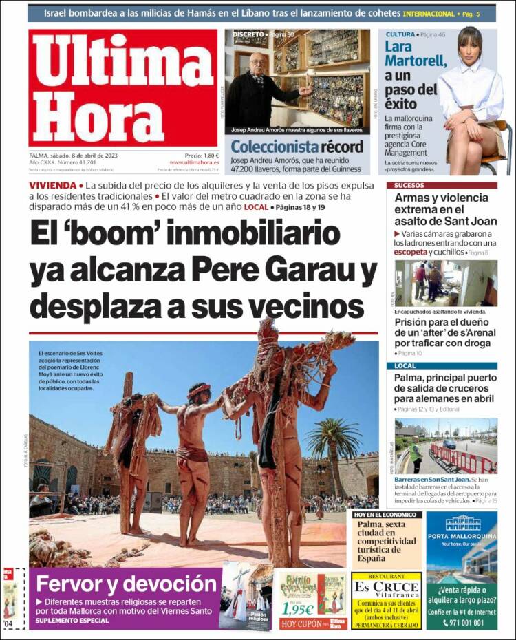 Portada de Última Hora (España)