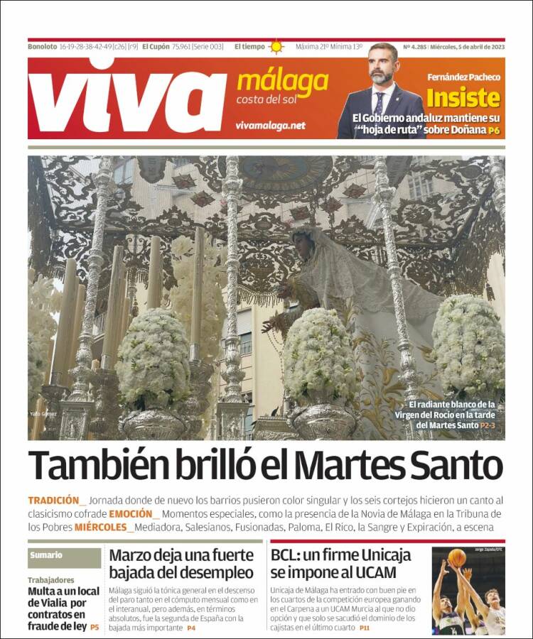 Portada de Viva Málaga (España)