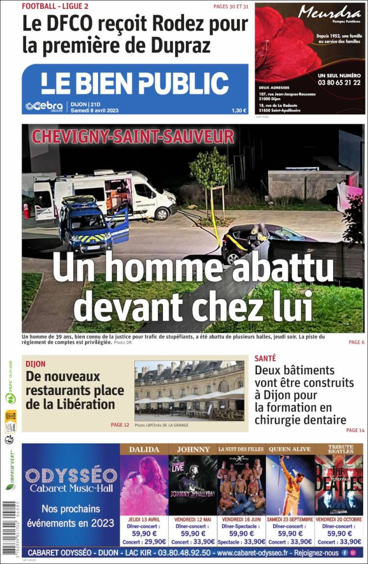 Portada de Le Bien Public (Francia)