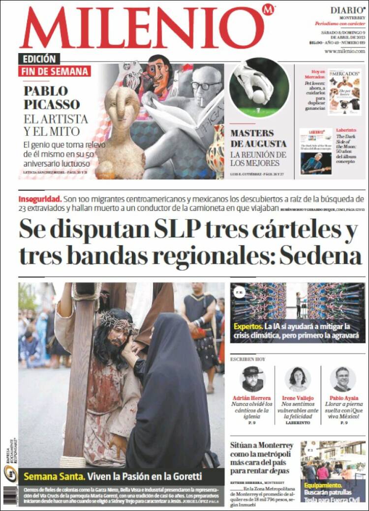 Portada de Milenio de Monterrey (M&eacute;xico)