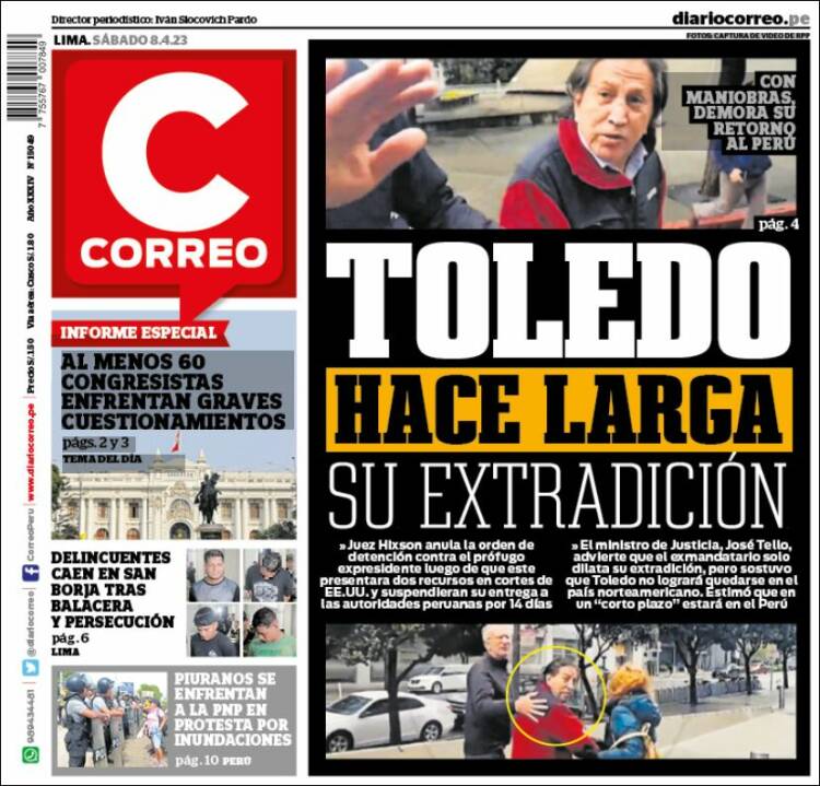 Portada de Diario Correo (Per&uacute;)