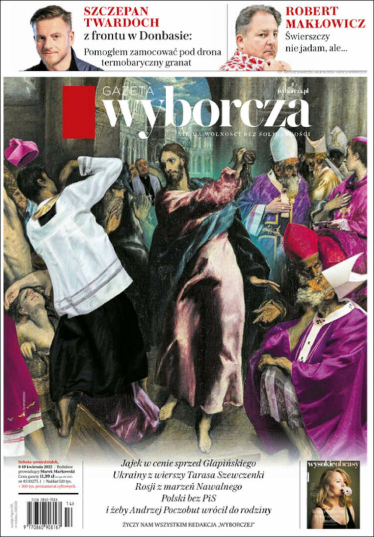 Portada de Gazeta Wyborcza (Polonia)