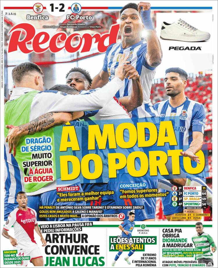 Portada de Record (Portugal)
