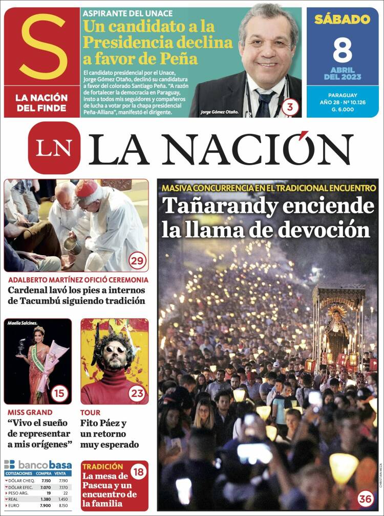 Portada de La Nación (Paraguay)