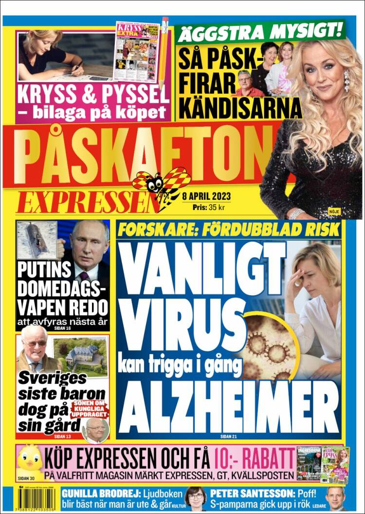 Portada de Expressen (Suecia)