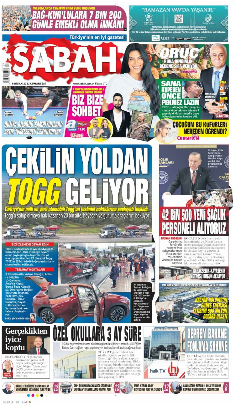 Portada de Sabah (Turqu&iacute;a)