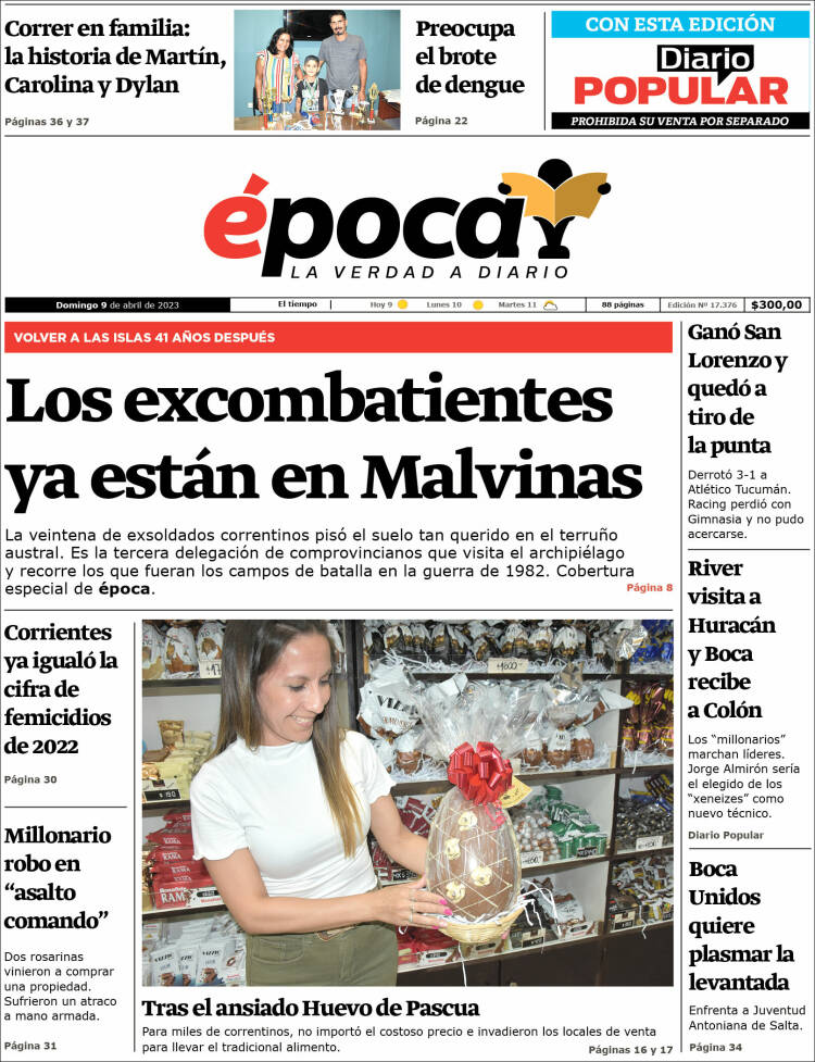 Portada de Diario Época (Argentina)
